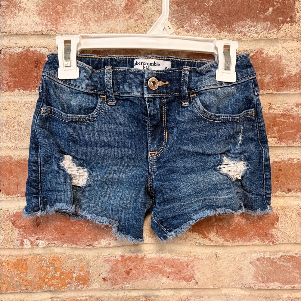 Abercrombie Kids Blue Distressed Jean Shorts size 9-10